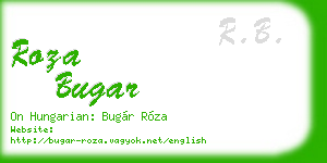 roza bugar business card