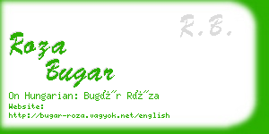 roza bugar business card
